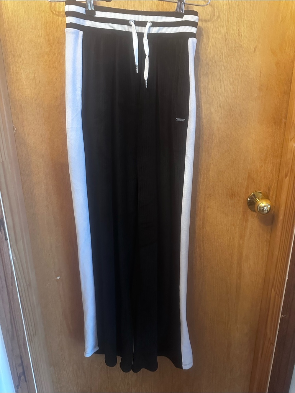 Limited Too Black Sweatpants with White Side Stripes